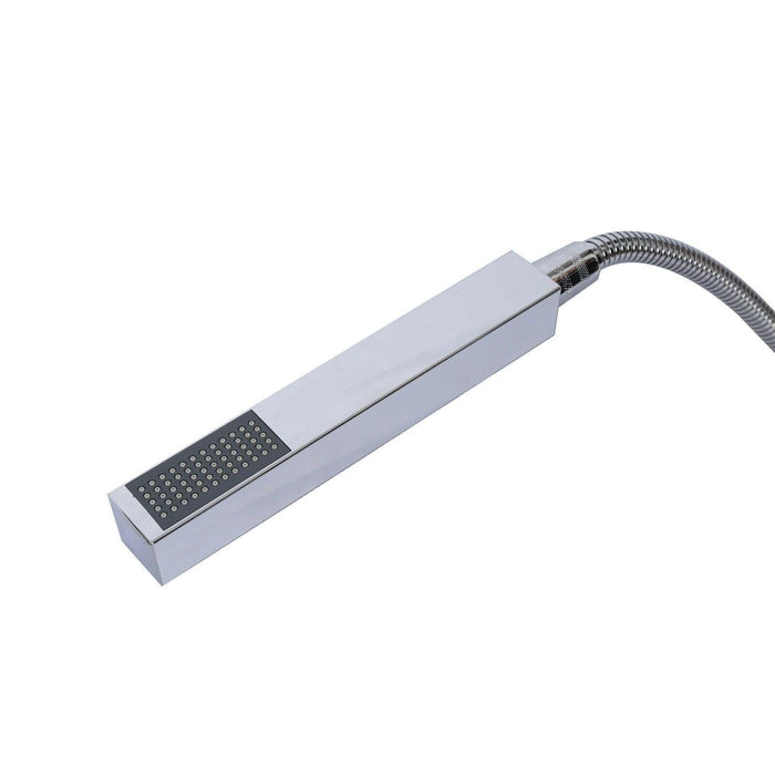 Doccia da giardino a pioggia a parete in acciaio inox 130 cm con ugelli idromassaggio getto pioggia 16_0002769