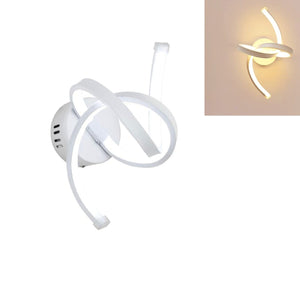 APPLIQUE LAMPADA INTERNO MODERNA PARETE MURO SPIRALE 15W LUCE NATURALE ST-005