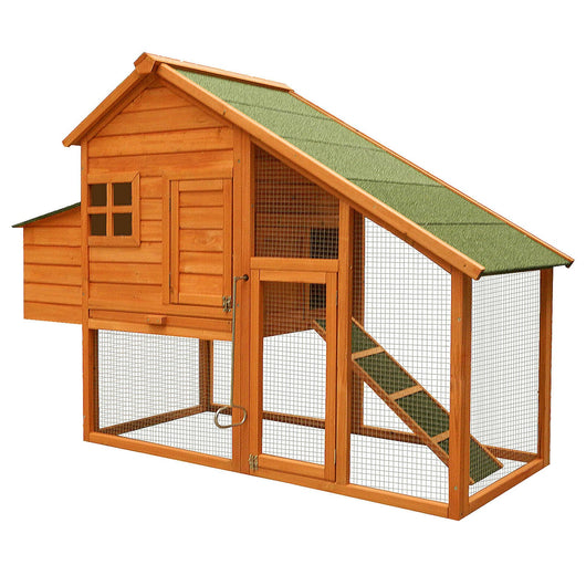 Pollaio con spazi esterni e cassetta-nido in legno di abete cm 171 marrone 16_0000579