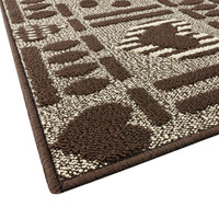 Tappeto Cucina Antiscivolo Cuori 3D Lavabile Moderno Assorbente Marrone 57x230 cm