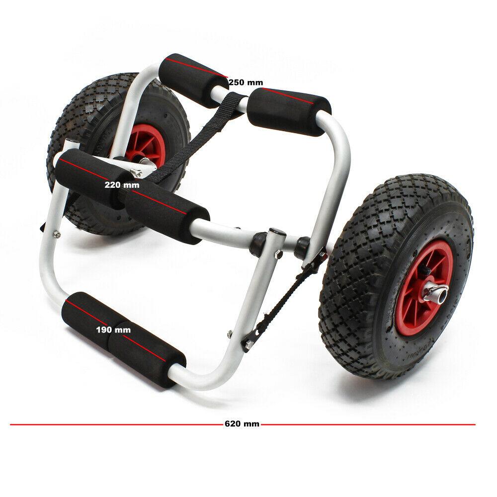 Carrello da trasporto pieghevole in alluminio 45 kg accessori barca canoa kayak surf 16_0002571