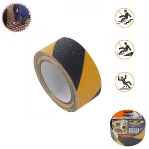NASTRO ANTISCIVOLO ADESIVO 5MM 5MT BICOLORE SCALE PAVIMENTI SUPERFICI SCIVOLOSE