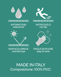 Tappeto Cucina Natale Gomma Pvc 50x90 Cm Moderno Antimacchia Antiscivolo Addobbi Natalizi (E)