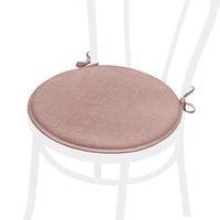 Set 4 Cuscini Sedia Rosso Rotondi Cotone Lavabili Morbidi Coprisedia Tondo Tinta Unita Pastello