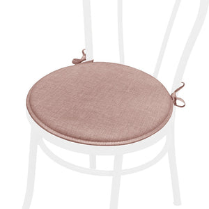 Set 4 Cuscini Sedia Rosso Rotondi Cotone Lavabili Morbidi Coprisedia Tondo Tinta Unita Pastello