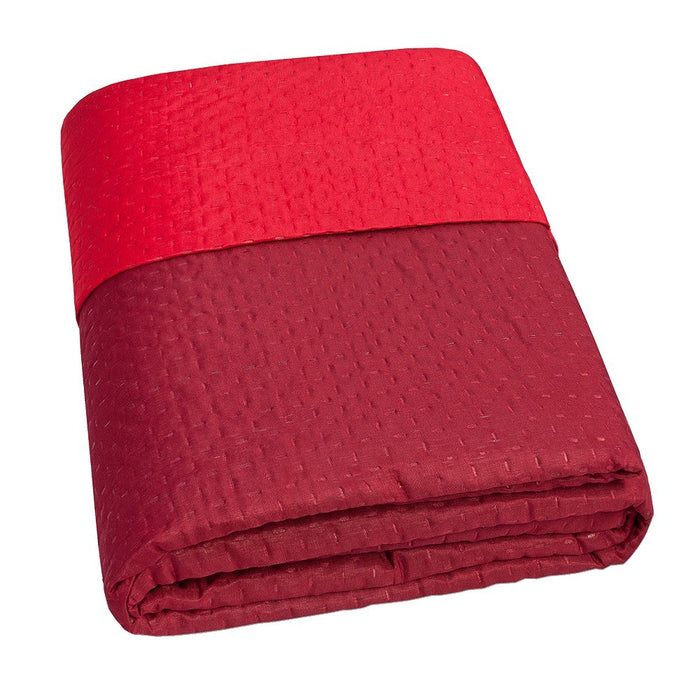 Trapunta Double Face MATRIMONIALE 250x250 cm Coperta Morbida Copriletto Tinta Unita Bordeaux