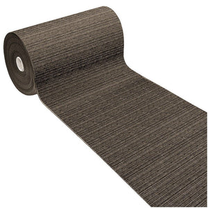 Tappeto Cucina Tinta Unita Striato 54x190 Cm Bordato Assorbente Passatoia Casa Antiscivolo Marrone