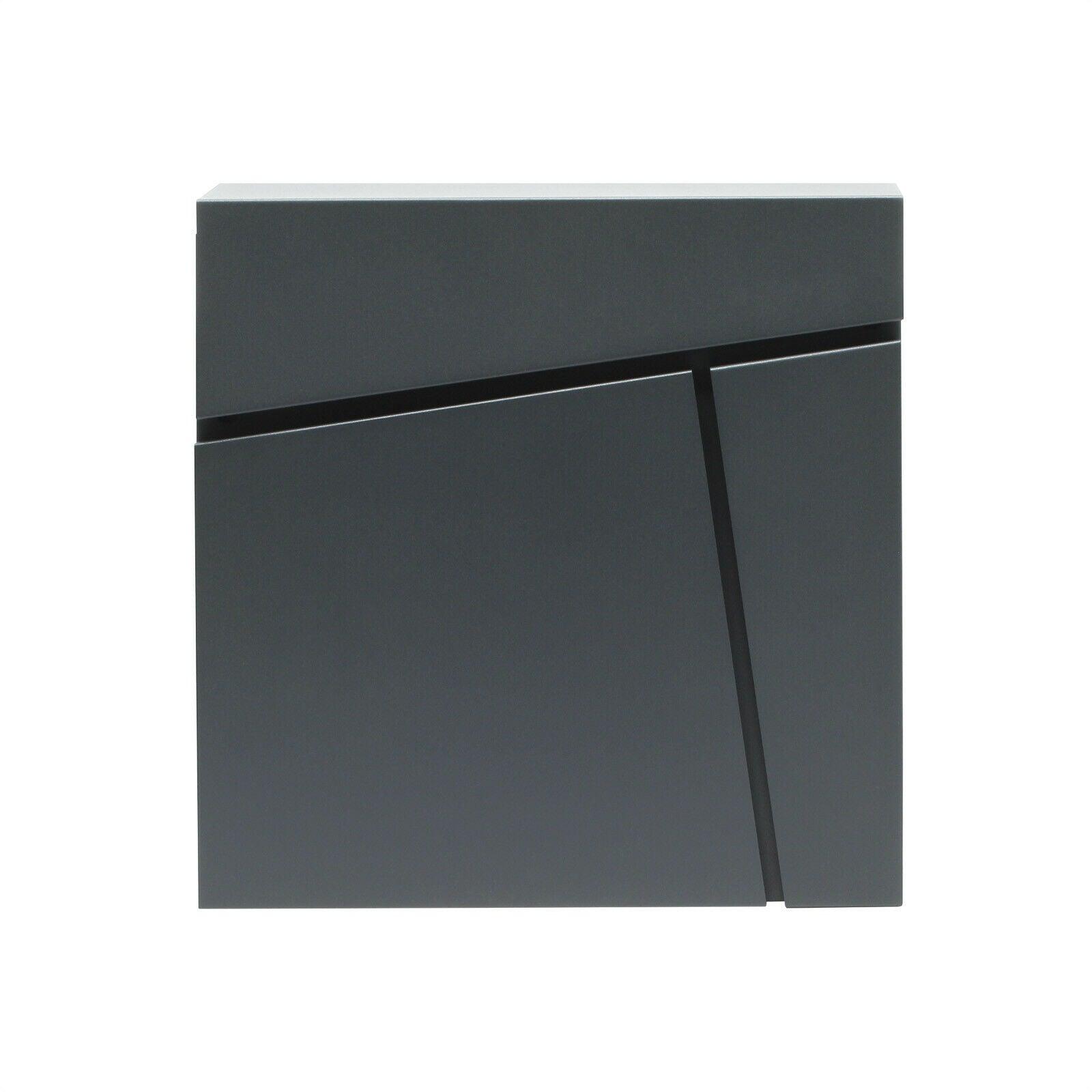 Portariviste per giornali e cassette postali da parete di design antracite acciaio zincato 37 x 37 x 10,5 cm antracite 16_0000098