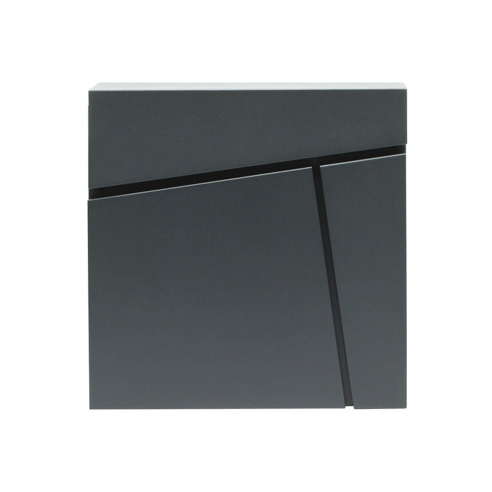 Portariviste per giornali e cassette postali da parete di design antracite acciaio zincato 37 x 37 x 10,5 cm antracite 16_0000098