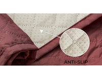 Copridivano Impermeabile Tasche Laterali Proteggi Divano Antimacchia Antiscivolo 3 Posti Bordeaux