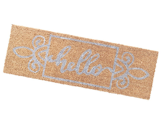 Zerbino Cocco Naturale Antiscivolo 25x75 cm Tappeto Casa Porta Ingresso Entrata Esterno - D