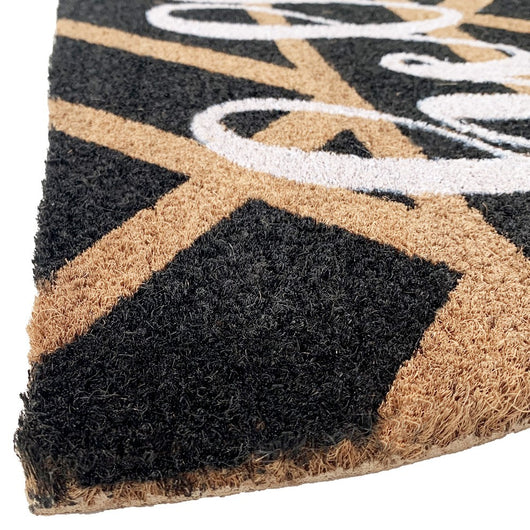 Zerbino Cocco Semiluna 38x68 Cm Moderno Antiscivolo Tappeto Ingresso Tappetino Entrata G