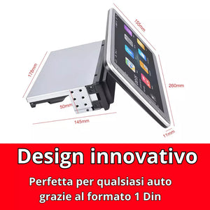 Autoradio Android 1 Din, Radio Carplay Wireless con schermo touch da 10,1 Pollici