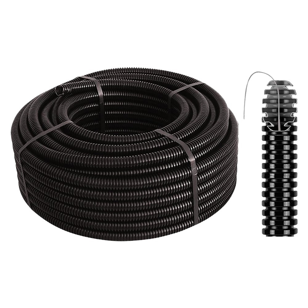 tubo corrugato piegh. con tirafilo diam.20-mt100