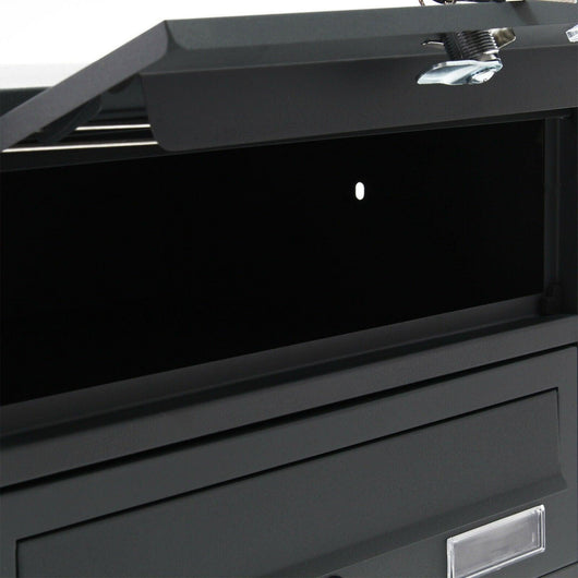 Blocco di 6 cassette postali 2x3 scomparti sovrapposti piede di appoggio in acciaio zincato antracite 16_0000042