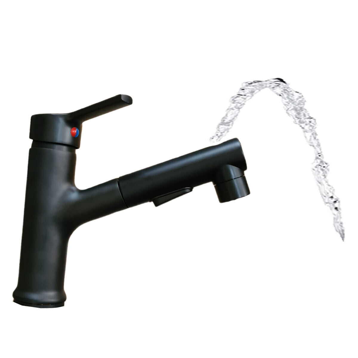 RUBINETTO DA BAGNO DOCCETTA MISCELATORE ESTRAIBILE LAVELLO NERO FONTANELLA 1803