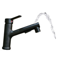 RUBINETTO DA BAGNO DOCCETTA MISCELATORE ESTRAIBILE LAVELLO NERO FONTANELLA 1803