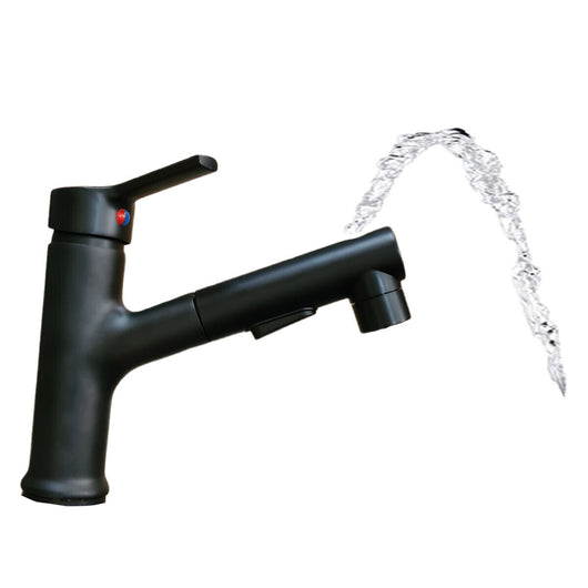 RUBINETTO DA BAGNO DOCCETTA MISCELATORE ESTRAIBILE LAVELLO NERO FONTANELLA 1803