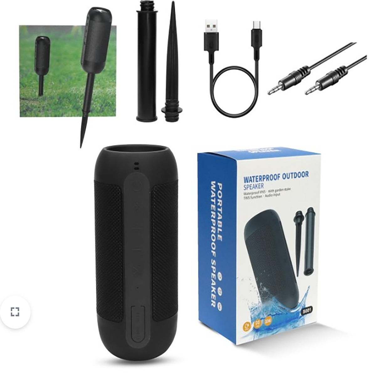 CASSA BLUETOOTH PICCHETTO SABBIA SPIAGGIA GIARDINO ESTERNO SPEAKER ALTOPARLANTE