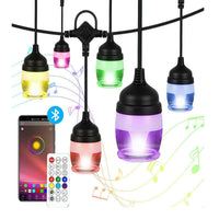 CATENA LUMINOSA SMART LED RGB LAMPADINE ESTERNE DECORATIVE MULTICOLOR IP65 F11C