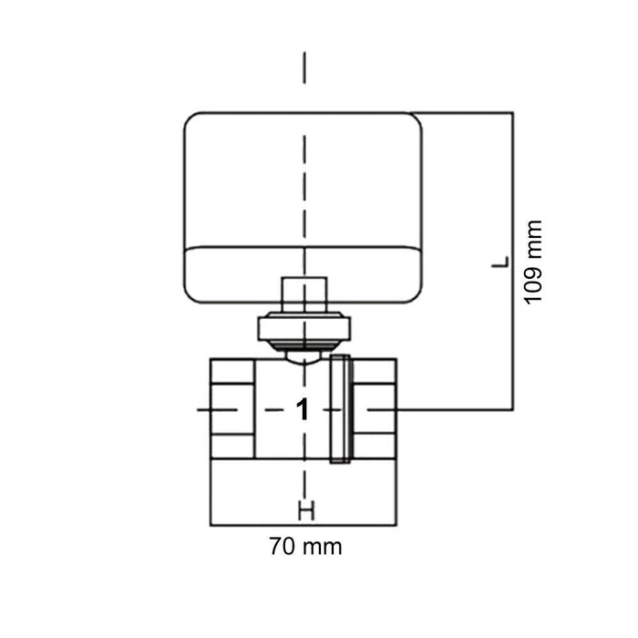Valvola motorizzata 2 vie elettrovalvola motorizzata zona DN25 33,7mm (1