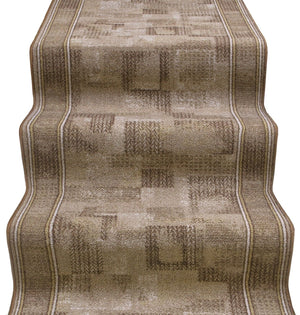 Passatoia Scala Scalinata Ingresso 67x950 Cm Bordata Tappeto Corridoio Gradini Antiscivolo Marrone