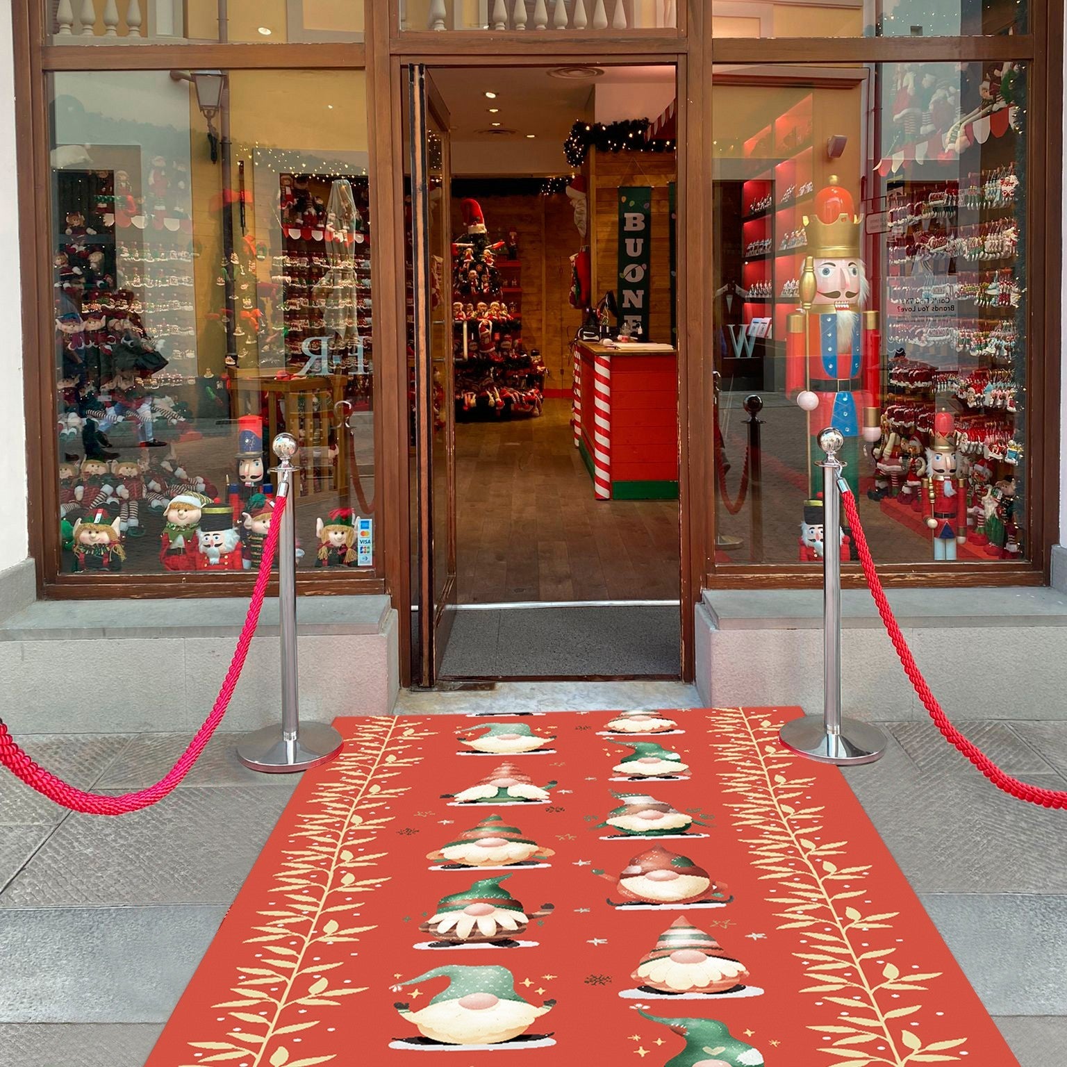 Passatoia Natalizia Tappeto Corsia Ingresso Natale Marciapiede Interno Esterno 100x1000 Cm (A)