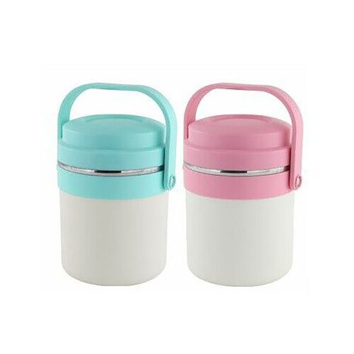 PORTAVIVANDE THERMOS CONTENITORE PORTA PRANZO TERMICO ACCIAIO BORSA TERMICA 2LT