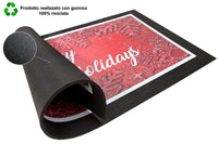 Zerbino Natalizio Gomma Sostenibile 40x70 Cm Asciugapassi Natale Ingresso Antiscivolo Dis.C