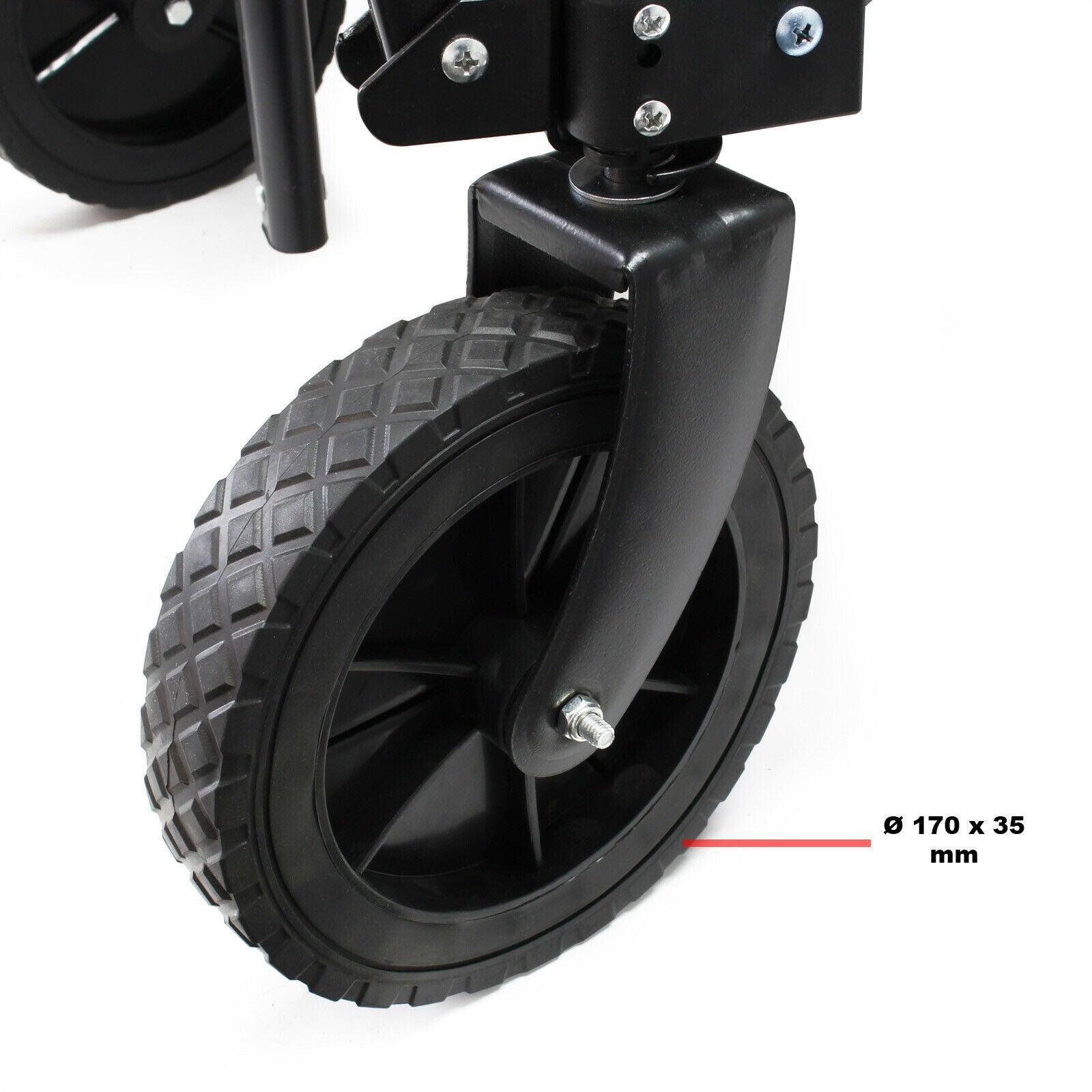 Carrello da trasporto pieghevole protezione solare diavolo trasporto spiaggia giardino nero 16_0000762