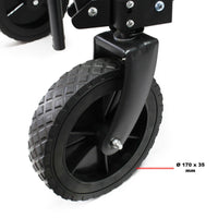 Carrello da trasporto pieghevole protezione solare diavolo trasporto spiaggia giardino nero 16_0000762