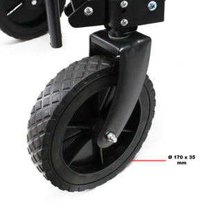 Carrello da trasporto pieghevole protezione solare diavolo trasporto spiaggia giardino nero 16_0000762