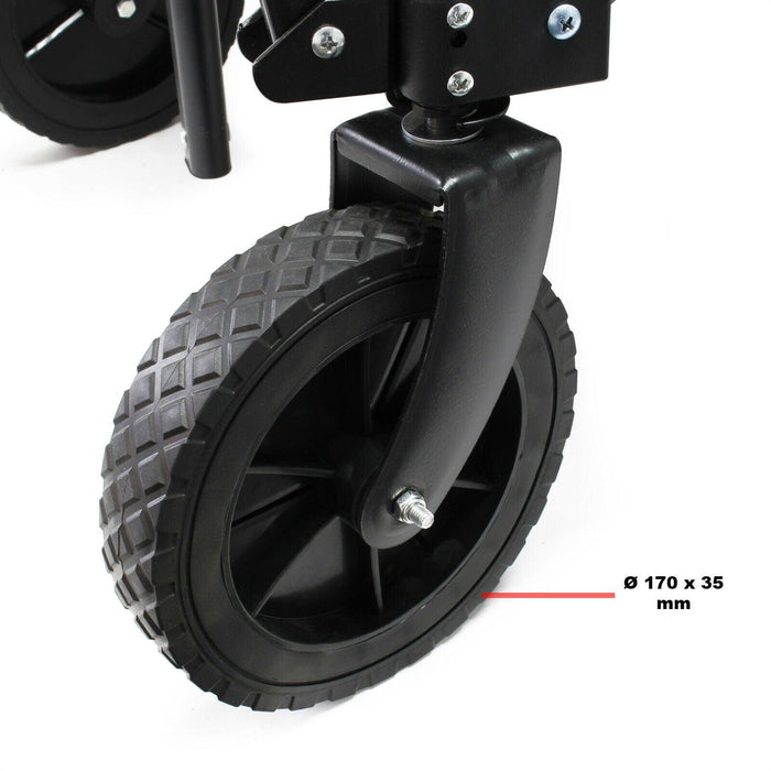 Carrello da trasporto pieghevole protezione solare diavolo trasporto spiaggia giardino nero 16_0000762