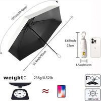 MINI OMBRELLO PORTATILE COMPATTO PIOGGIA ANTIVENTO DA BORSA BORSETTA VIAGGIO