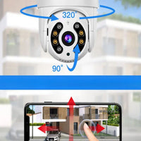 TELECAMERA VIDEOSORVEGLIANZA 8 LED WIFI 3.6MM 2 ANTENNE 12X8CM JTZ-8160QJ