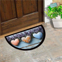 Zerbino Gomma Sostenibile 40X70 Antiscivolo Ingresso Interno Esterno Moderno Semiluna Dis.MH