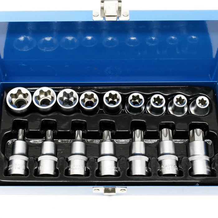 Set bussole Torx maschio 16 pezzi bussole esterne kit attrezzi esagonali 16_0002590