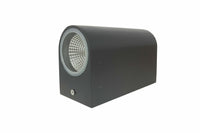 APPLIQUE DOPPIO LED 10W NERO LAMPADA LUCE FREDDA PARETE UP DOWN FARETTO ESTERNO