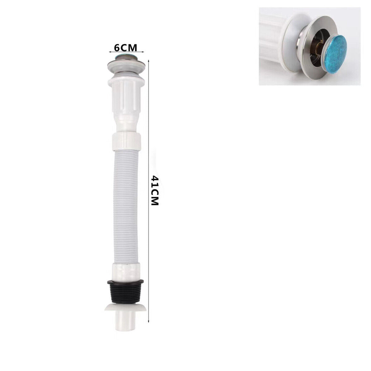 TUBO DI SCARICO FLESSIBILE LAVABO A FALDA UNIVERSALE ACCIAIO FOGNARIO DGO-159