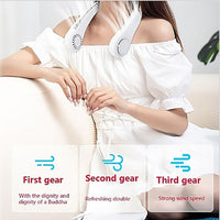 VENTILATORE COLLO SENZA PALE PORTATILE RICARICABILE ARIA USB SPORT AS-01577