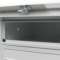 Blocco di 10 cassette postali su piedi con ingressi argentati mail 16_0000141