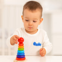 GIOCO EDUCATIVO LEGNO IMPILABILE COLORATO FORME GEOMETRICHE BAMBINI 52907