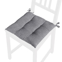 Set 4 Cuscini Sedia Cotone Maculati Morbidi Universali Lavabili Coprisedia Imbottitura Ovatta Grigio