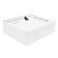 Cassetta postale di design da parete con chiavi 36 x 32 x 11,5 cm bianco 16_0000104