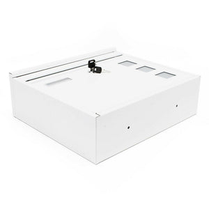 Cassetta postale di design da parete con chiavi 36 x 32 x 11,5 cm bianco 16_0000104