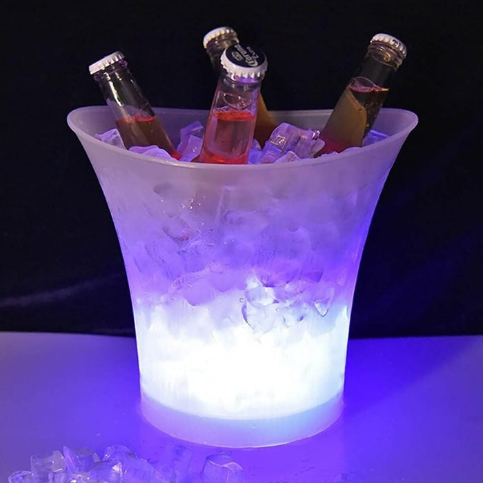 ALTOPARLANTE BLUETOOTH SECCHIELLO GHIACCIO CON LUCI LED PER EVENTI FESTE DISCO