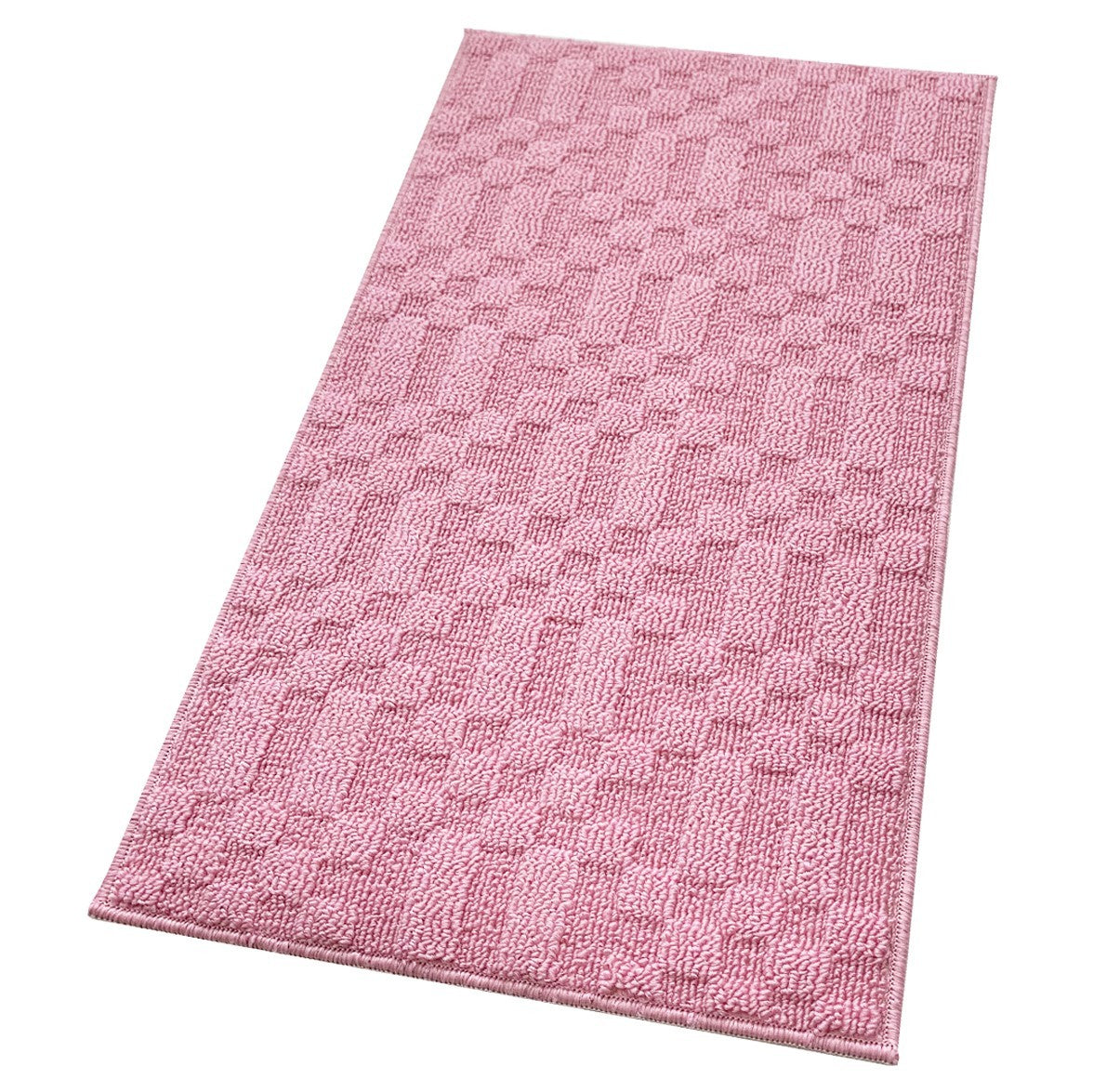 Tappeto Bagno 3D Morbido Assorbente Antiscivolo Lavabile Scendiletto Camera 45x75 Cm Rosa