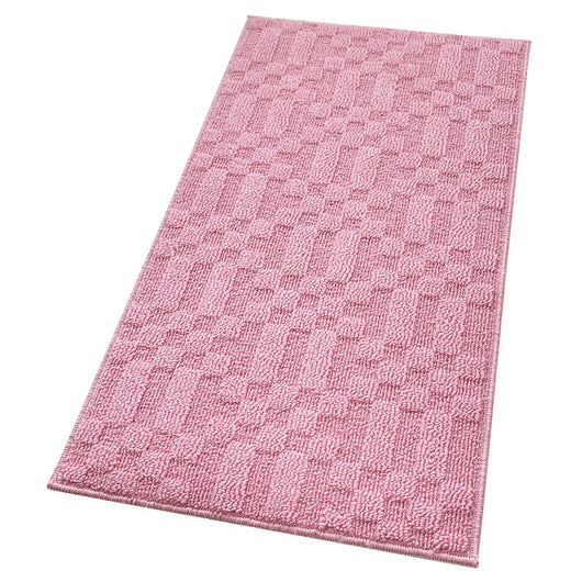 Tappeto Bagno 3D Morbido Assorbente Antiscivolo Lavabile Scendiletto Camera 45x75 Cm Rosa