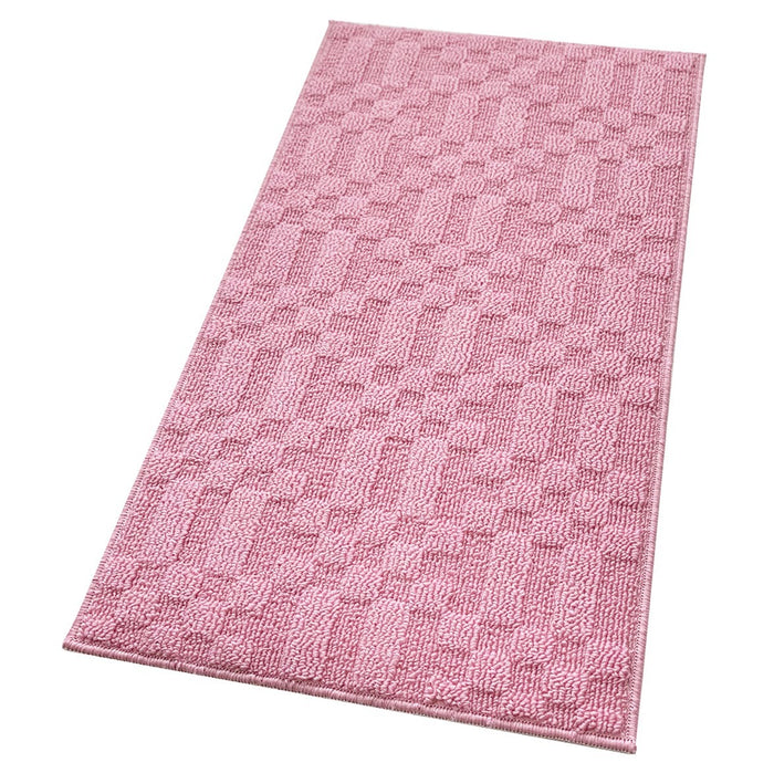 Tappeto Bagno 3D Morbido Assorbente Antiscivolo Lavabile Scendiletto Camera 45x75 Cm Rosa