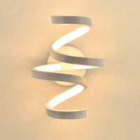 APPLIQUE LAMPADA INTERNO MODERNA PARETE MURO SPIRALE 18W LUCE CALDA ST-001
